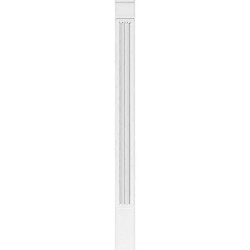 Pilastre cannelé en PVC (la paire), 108 po, 9", Base et chapiteau décoratifs