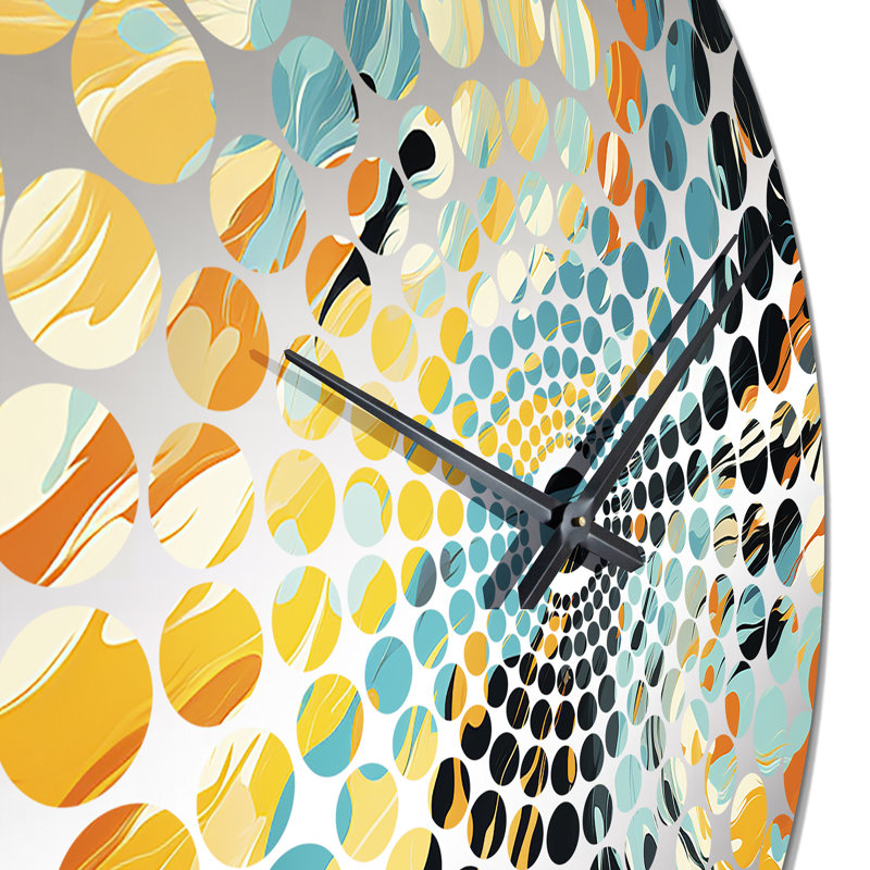 Horloge murale artistique à motif artistique «Tell And Black», Médium