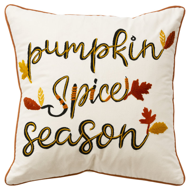 Embroidered Cotton Throw Pillow