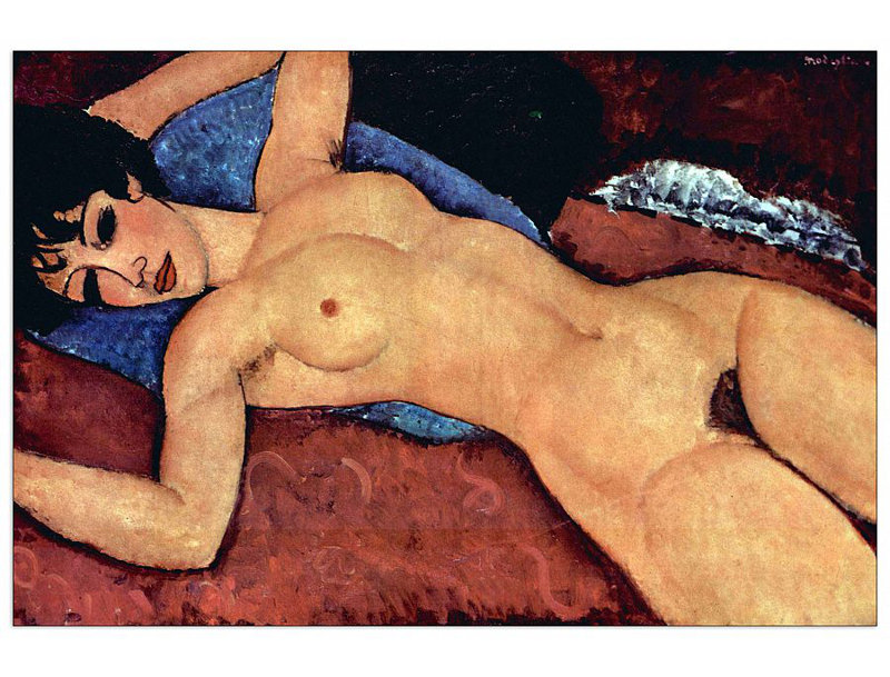 Modigliani Amedeo - Wrapped Canvas Painting, 60cm H x 90cm W x 1.8cm D