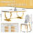 Modern Dining Room Set, Faux Marble Tabletop Kitchen Dining Table Set With Upholstered Chairs-1059450281-1059450285-1054745195