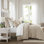 Ensemble de courtepointe 3 pièces en mousseline de coton avec 2 très grandes taies décoratives