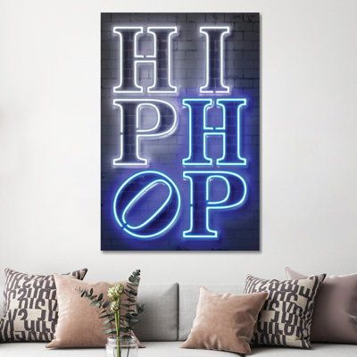 Hip Hop 1 Piece Wrapped Canvas Wall Art