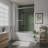 56 In.-60 In. W X 58 In. H Sliding Framed Tub Door With Clear Glass-117330045