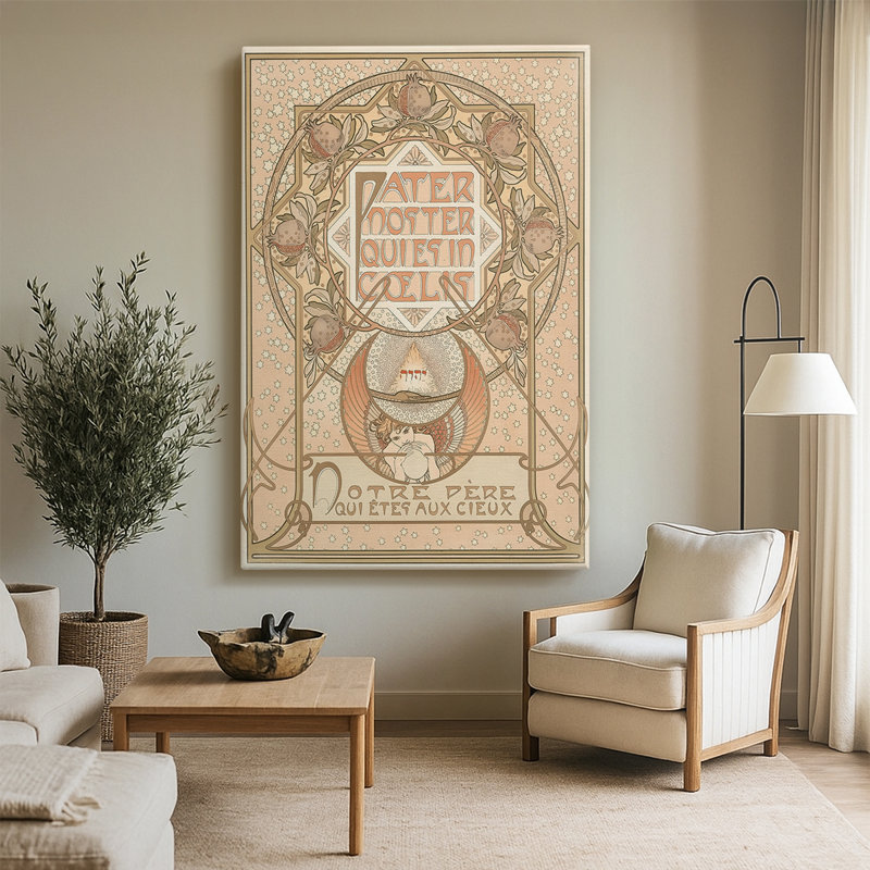 «Pater Noster», toile tendue par Alphonse Mucha, 32 x 48