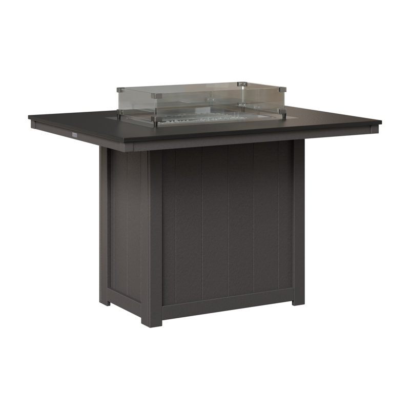 Foyer de table berlinois Donoma, Plateau martelé noir avec base gris fumée, H 36 po x l 41 po x P 54 po