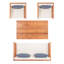 Ensemble de conversation avec canapé en rotin 5 pièces avec coussins Arlethe-30358480-87446517