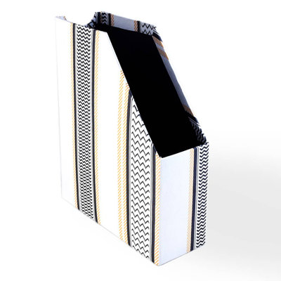  Porte-revues écologique fait à la main Cybulski - blanc (papier de coton recyclé)