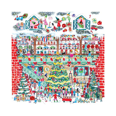 «Santa's Toy Shop», reproduction d'art sur toile tendue