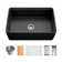 Houzer 30 in Fireclay Apron Front Single Workstation w/ Accessories