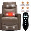 Fauteuil inclinable manuel en cuir véritable brun clair Camel avec fauteuil berçant et pivotant pour le salon-76610142