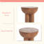 Table d'appoint ronde à trois pieds en grain de bois MGO, structure stable