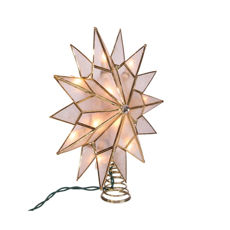 10.5'' Shell / Capiz Not Flowers Lighted Tree Topper