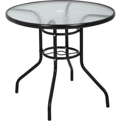 Pennrock Round Metal Outdoor Bistro Table With Umbrella Hole , 32'' in. W 32'' in. D