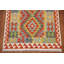Tapis oriental multicolore en laine Kilim 3 x 4