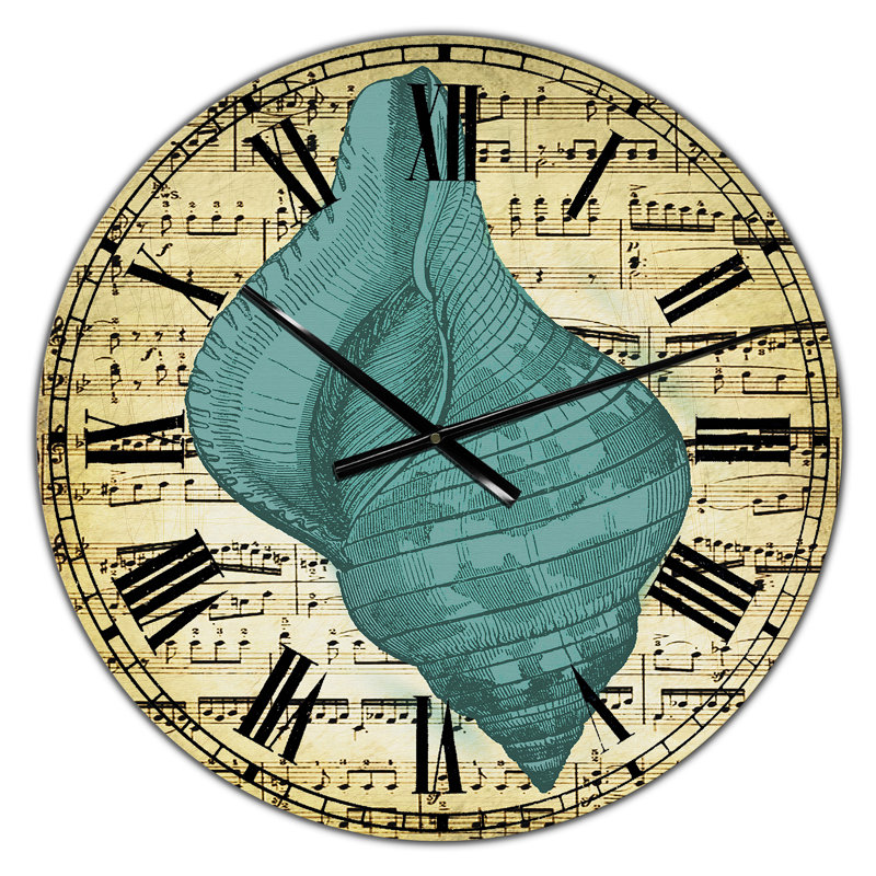 Blue Sea 2 - Grande horloge murale nautique et côtière, Surdimensionné
