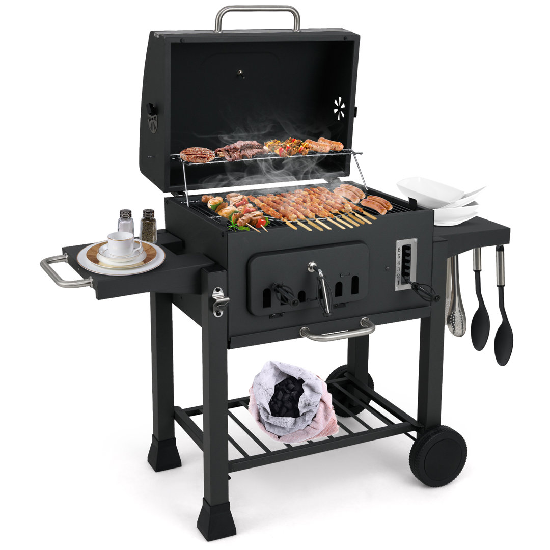 Casart 132cm W Portable Grills Charcoal Grill