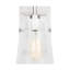 Applique murale de salle de bain Crofton avec abat-jour en verre transparent craquelé-112738081-112738084-112738087