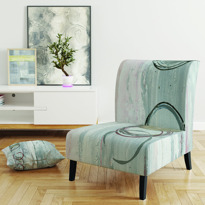 Fauteuil de chambre rembourré à motif géométrique blanc Syrah