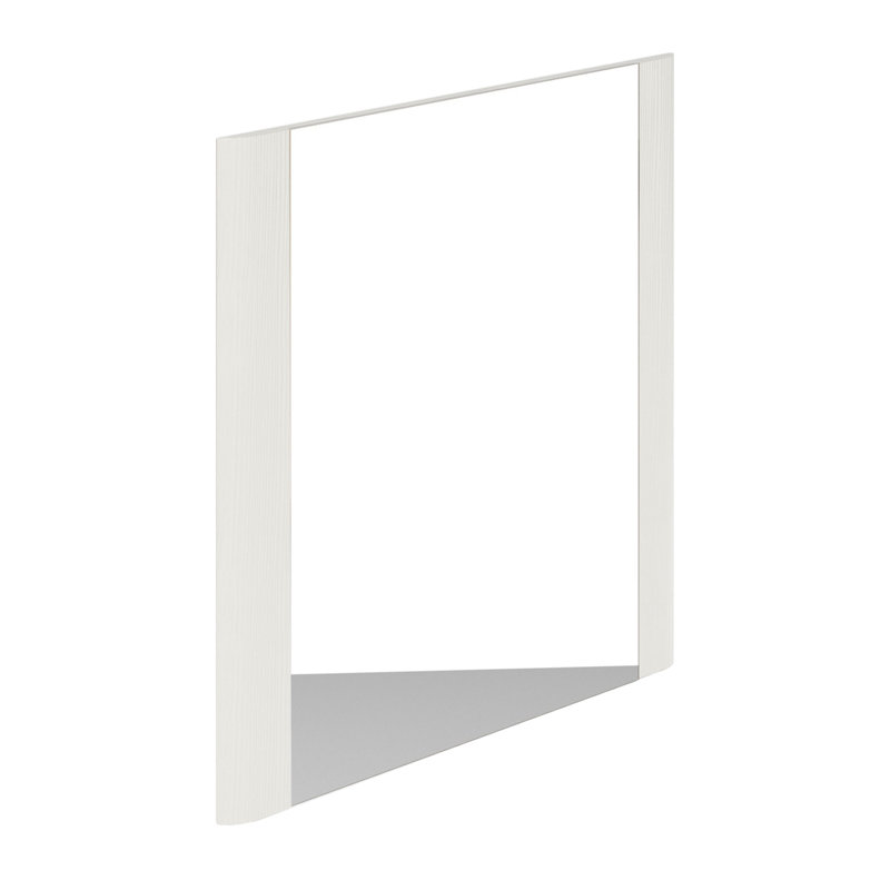 Stibbington Wood Flat Wall Mirror, White