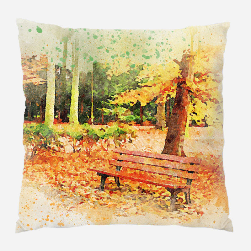 Ecker Tree Throw Pillow, Indoor, Microsuede