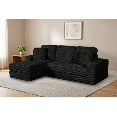 Compressed 2 Piece L-Sectional With Chaise