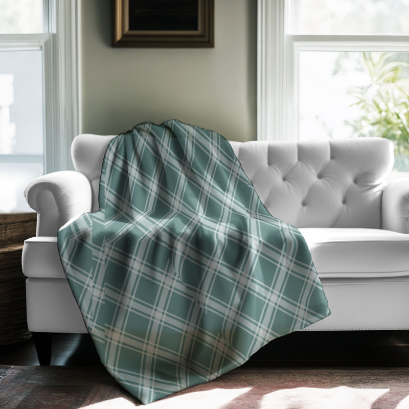 Sage Striped Design - 1 pièce Sherpa Premium, L 50 po x L 60 po