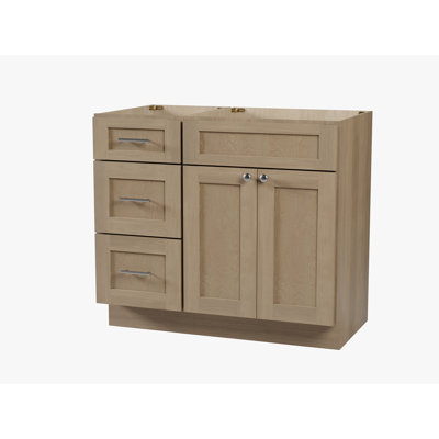 Disar 39'''' Single Bathroom Vanity With Drawer Left Base Only