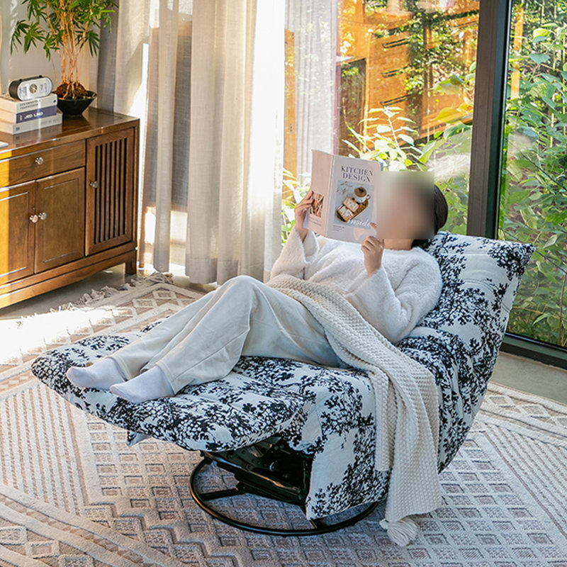 Bayberry Tree Chenille Multi-functional Chair, Black/White