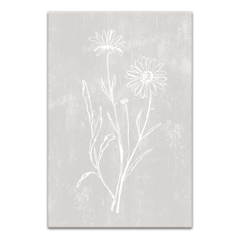 «Simple White Floral I», reproduction sur toile