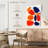 Avery Orange Blue Shapes Abstract-108390842
