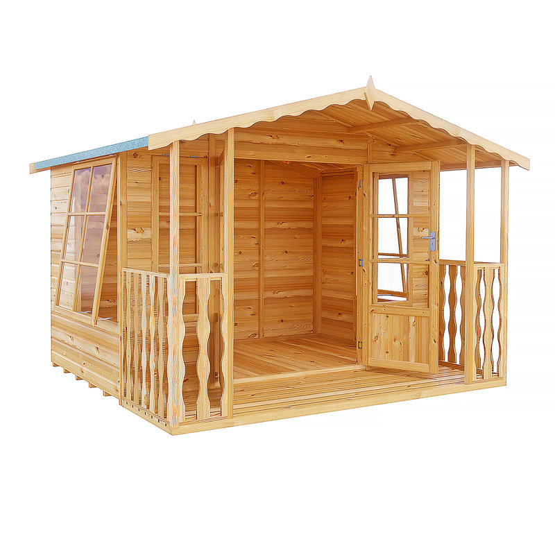 Woburn Handmade Shiplap Summerhouse with Veranda 10 ft x 9 ft