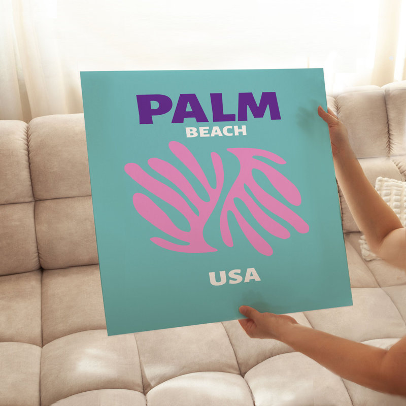 Villes et paysages urbains, Palm Beach, affiche de voyage II, reproduction d'art moderne sans cadre