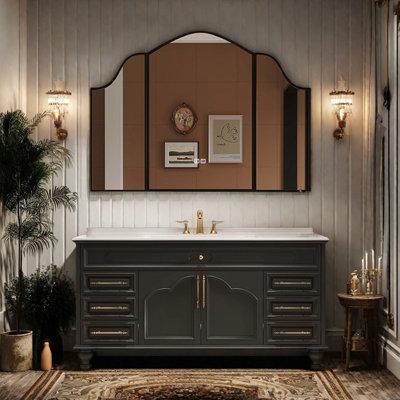Armoire de salle de bain luxueuse rétro française