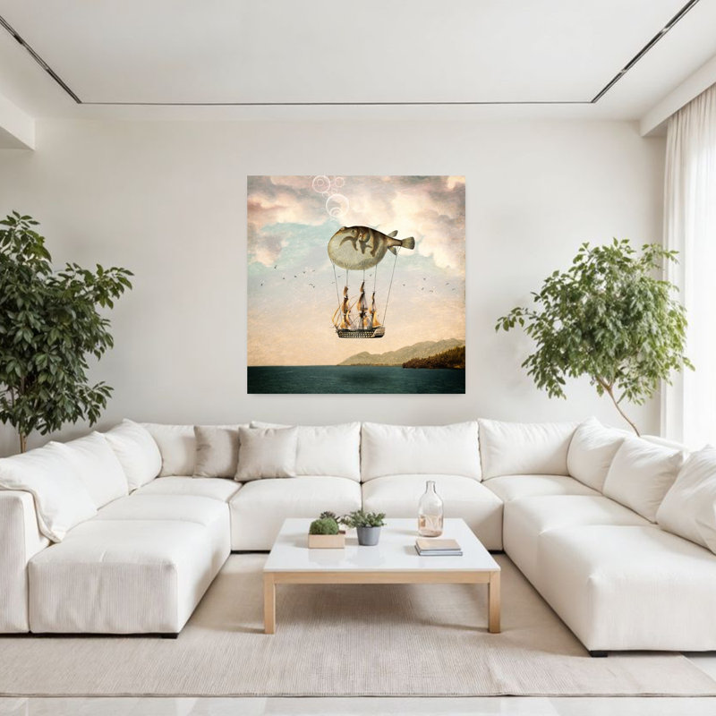 The Big Journey, art urbain contemporain de poisson, H 48 po x l 48 po