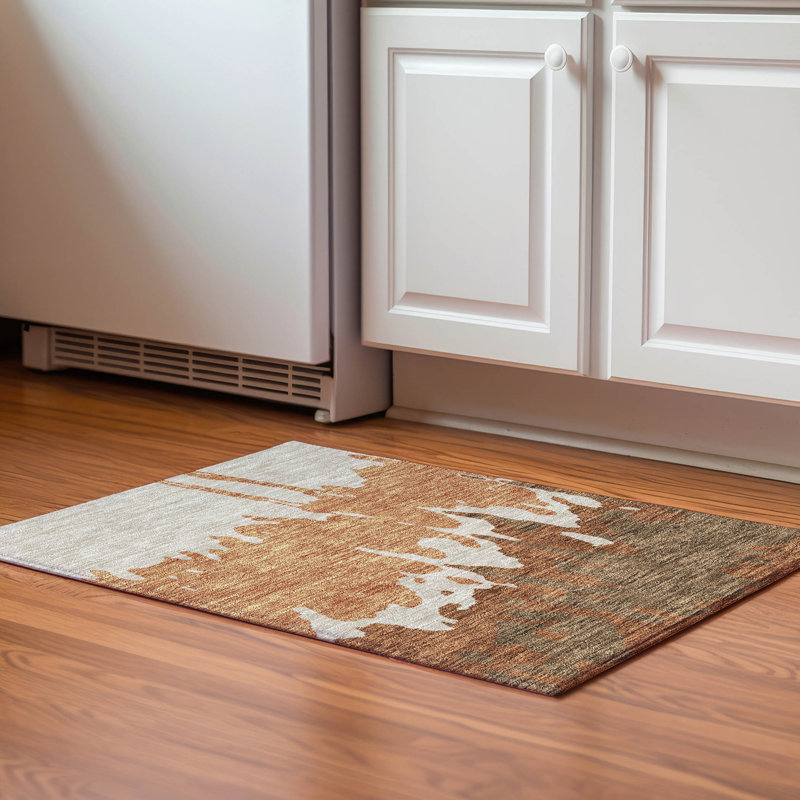 Premium Machine Washable Prisco Paprika Rug, Rectangle 10' x 14'