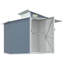 Garden Shed 270x130x208.5 cm Galvanised Steel Bin Shed-1336589367