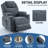 Up To 350 LBS Chenille Power Lift Recliner Chair, Heavy Duty Motion Mechanism With 8-Point Vibration Massage And Lumbar Heating, USB And Type-C Ports, Stainless Steel Cup Holders, Blue-137901334