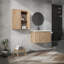 Meuble-lavabo mural avec lavabo et armoire latérale-845134759