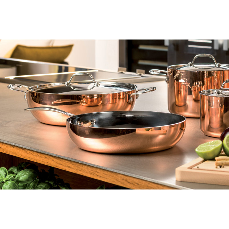 TOSCANA Saute Pan 2 Handles with Lid Cm 28 Copper