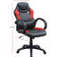 Chaise de bureau avec hauteur réglable, coussins d'accoudoirs, dossier, noir et rouge pour une apparence élégante, une chaise de jeu moderne, une expérience immersive