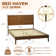 Solid Wood Bed Frame with Headboard,  800lbs Capacity Scandinavian Platform Bed 5 Years Warranty, Non-Slip and Noise-Free