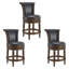 Tabourets de bar rembourrés Elveria avec structure en bois et garniture cloutée-106913298-106913299-106913307
