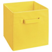 Wrapables Children's Owl Fabric Storage Bin for Clothes and Toys Yellow