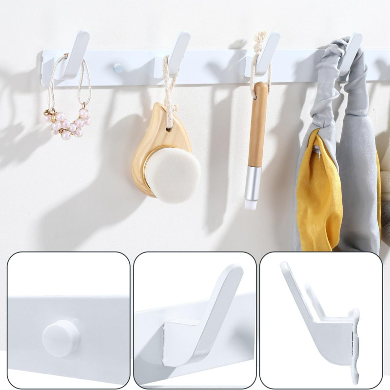 Beeram Metal Wall 10 - Hook Wall Mounted Coat Rack