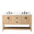 Marissa 60" Freestanding Double Bathroom Vanity with Engineered Stone Top