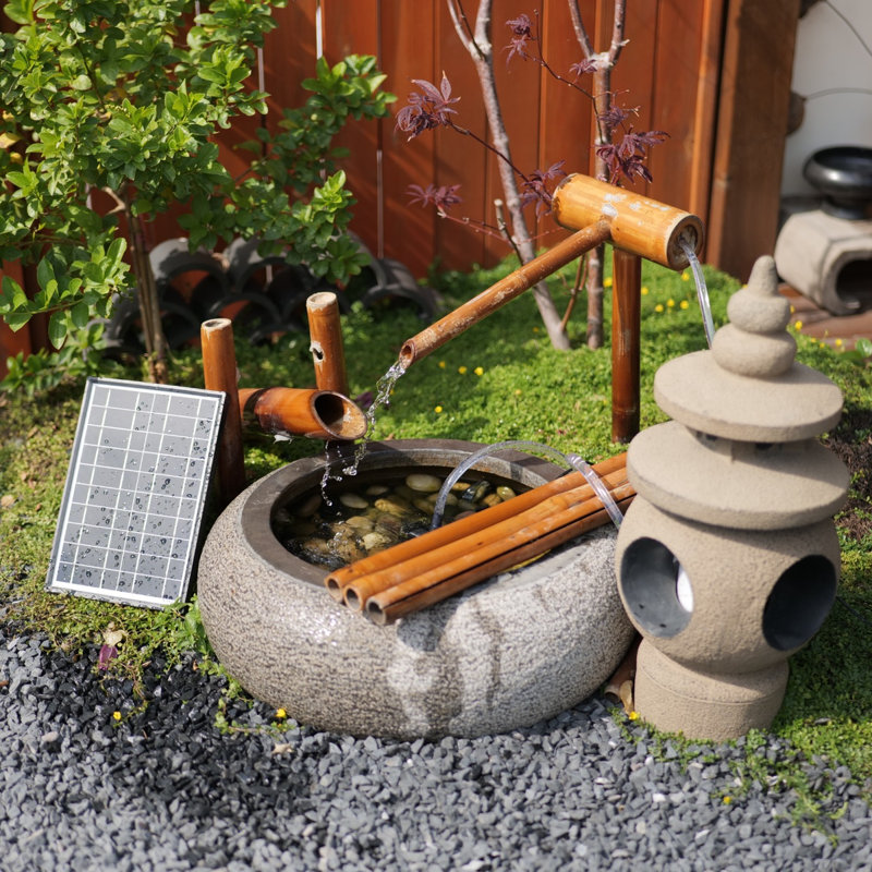 Pompe de fontaine solaire 8W avec batterie de secours