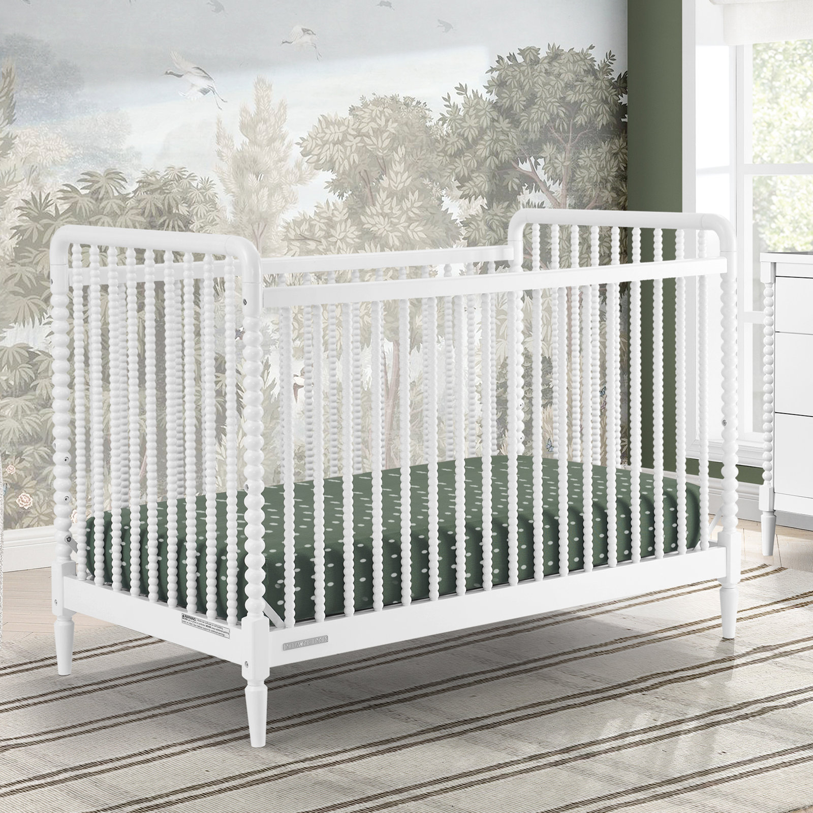 Saint 4-in-1 Convertible Crib, Bianca White, Crib