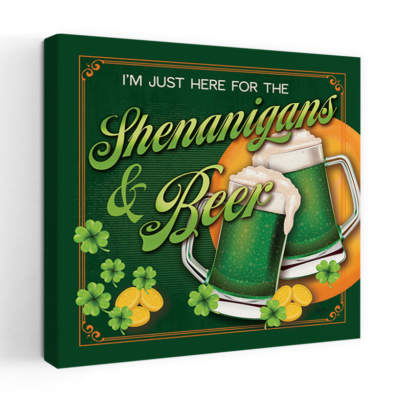 Shenanigans Beer, art contemporain abstrait, H 24 po x l 24 po