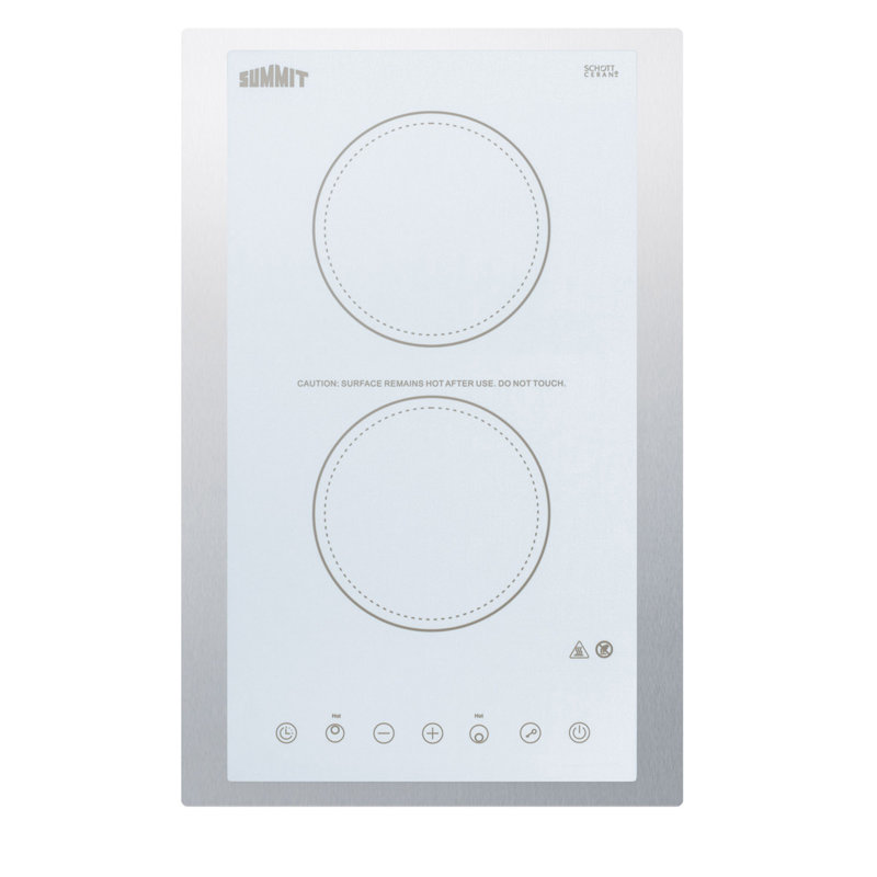 Summit Appliance 20" 22" 24" 30" 36" 40" 48" 60" Smart Electric Cooktop with Dual Size Power Burner and with Downdraft Ventilation